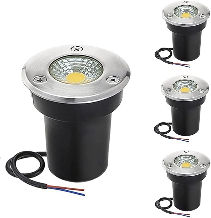 Underground Light LED - 3W LED Beam Spotlight LED Landscape Lights Mini Floor lamp IP67 Waterproof Outdoor Ground Lights for Terrace Garden Passage Decoration 24V (White 24V)