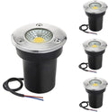 Underground Light LED - 3W LED Beam Spotlight LED Landscape Lights Mini Floor lamp IP67 Waterproof Outdoor Ground Lights for Terrace Garden Passage Decoration 24V (White Light 110V)