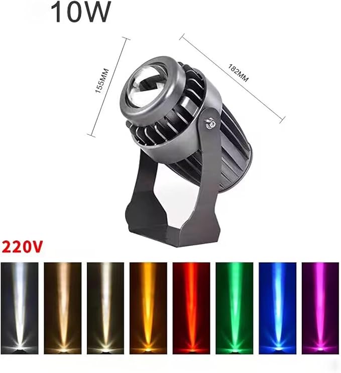 10W LED Floodlight - Led Spot Lights - Spotlight Led Beam Light IP67 Waterproof Outdoor Spotlamp One Narrow Beam Wall Decor Landscape Lighting for Hotel Home Garden Park