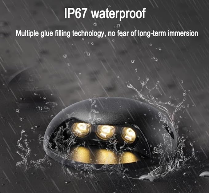 LED Landscape Lights - Outdoor Buried Lights Warm White AC 220V Ground Spotlight IP67 Waterproof Walkway Light Stair Step Light No Need to Drill Holes Wall Light Easy Installation