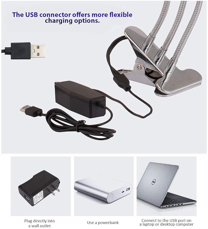 Silver Three-Head Clip-Type Plant Light Full-Spectrum Plant Growth Light can be timed dimming and Long Fill Light