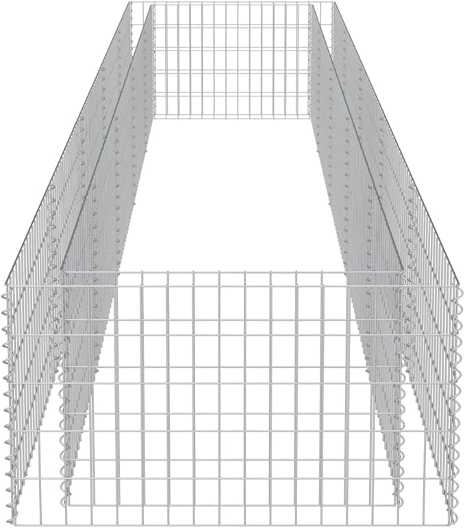 YAFF Gabion Raised Bed-HexagonalOutdoor Landscape for GardenBackyardPatioBalcony177.2x35.4x19.7