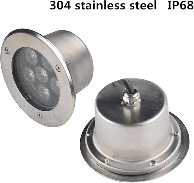 Outdoor LED Fountain Light - Ground LED Landscape Lights IP68 Waterproof Submersible Underwater Landscape Spotlight DC 24V Pool Underwater Lighting for Garden Fountain Pool(Warm White Light9W)