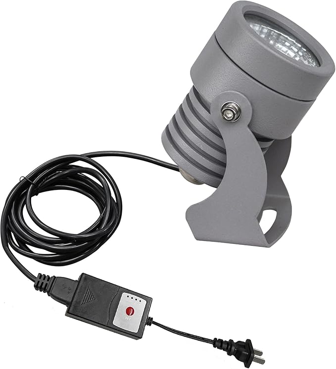 Kiven IP65 Waterproof LED Landscape Mini Up Down Ligh LED Decorative Spotlight Lamp with Plug-in Cord and Timer for Indoor Outdoor Yard Step Statue LED Lawn Light (3W Warm White)