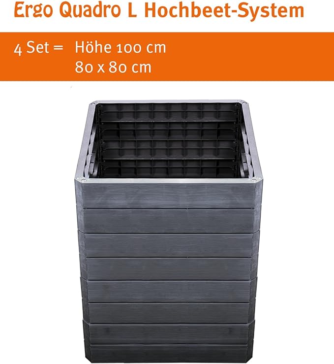 Exaco Trading Company 645117 Ergo Raised Bed Large Square