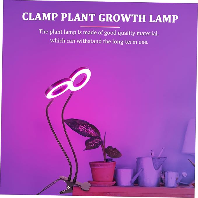 LED Plant Growth Lamp with Dual Head Design Brightness USB Powered Clamp Light for Indoor Planting for Florists and Gardeners Efficient Growth