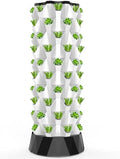 Hydroponics TowerAutomated Aeroponic TowerHydroponics Growing for Indoor HerbsFruits and VegetablesAeroponic Tower with Hydrating PumpTimerAdapterSeeding Bed &amp Net PotsWhite-10floors