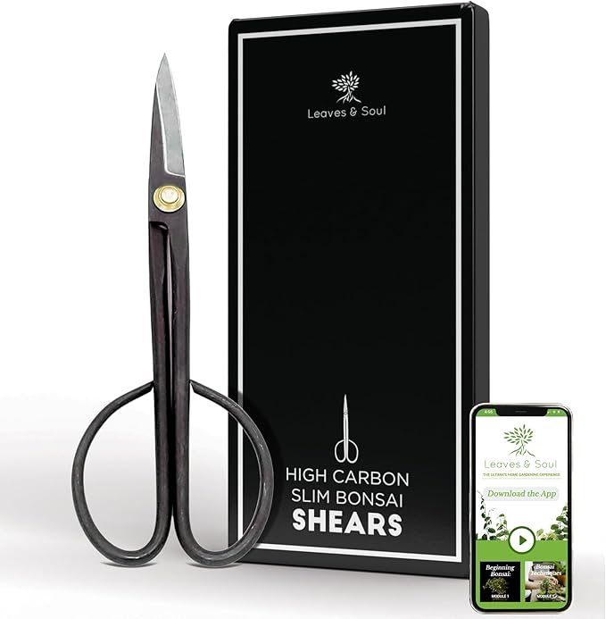 Professional Bonsai Slim Scissors | Pruning Shears for Trimming Plants | Japanese Gardening Bonsai Tools | Garden Scissors