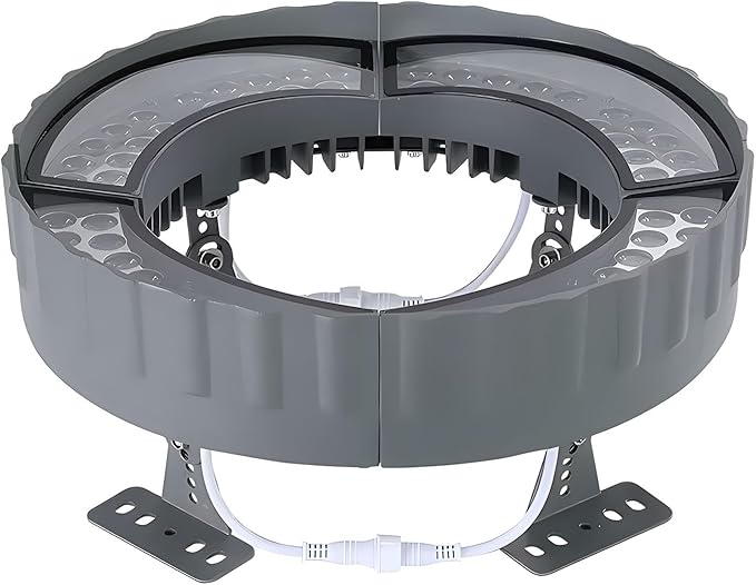 LED Landscape Spotlights Outdoor Palm Tree Lights Ring Tree Light for Porches Courtyards Driveways Park(White LightPack of 4)