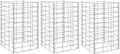 3-Pack Gabion Raised Garden Bed Silver Iron 11.8x11.8x19.7 in Rustic Planter Box for Elevated Outdoor Vegetable Flower Patio Use