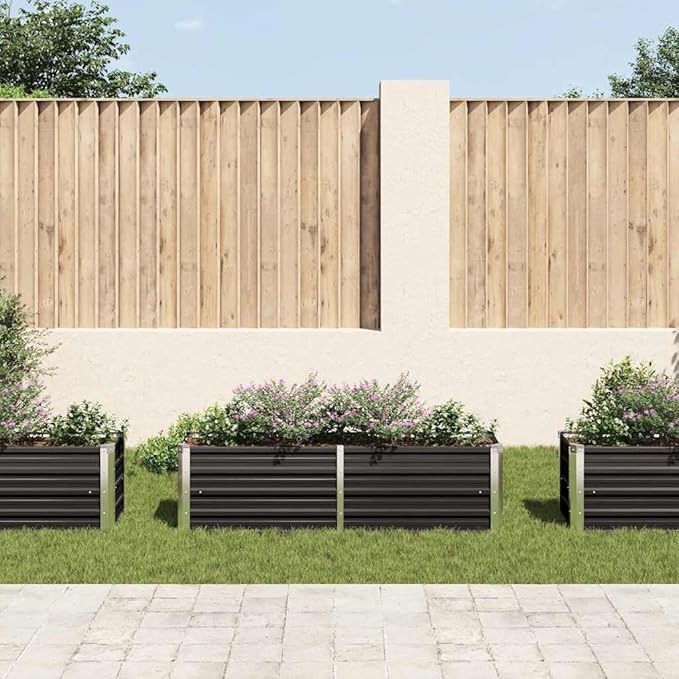 Garden Raised Bed 63x15.7x17.7 Galvanized Steel Planter Box for Outdoor Vegetable Garden Flower Beds Raised Planter for Patio Backyard and Balcony