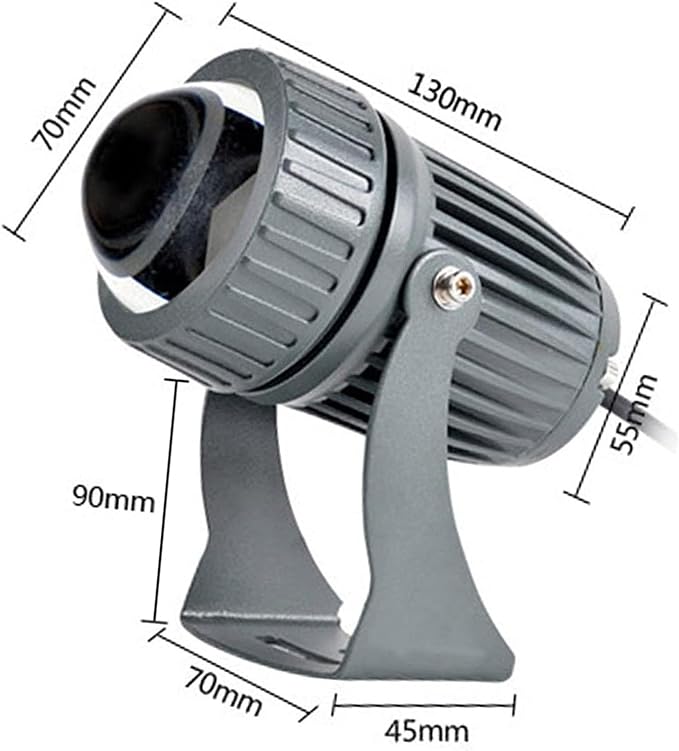 Outdoor LED Spotlights - 10W Narrow Beam Floodlight IP65 Waterproof Wall Lamp Landscape Lighting Adjustable Beam Angle Up Lights for Hotel Billboard BuildingGreen 12V