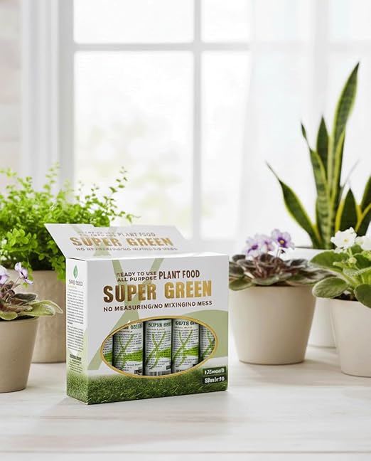 Super Green Lucky Bamboo Fertilizer (40 Bottles/ 4 Case Bulk Pack) – Ready-to-Use All-Purpose Plant Food for Vibrant Growth