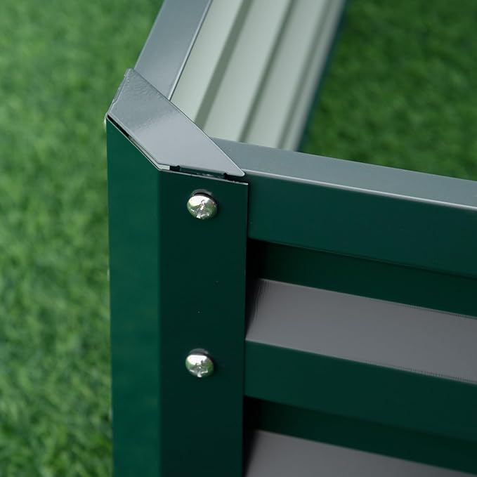 Galvanized Raised Garden Bed 4' x 4' x 1' Metal Planter Box
