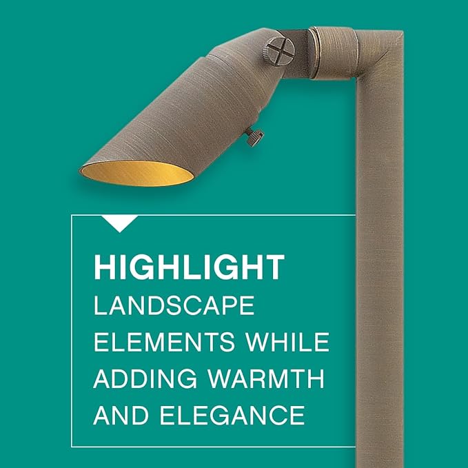 Hinkley Hardy Island 12V Accent Spot Light and Stem MR11 Integrated LED Included Cast Brass Material Clear Lens Wiring Kit and Ground Spike Included Hardy Island Series Matte Bronze Finish