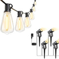 Svater 4 Pack Landscape Lighting + ST38 50 FT Patio String Lights