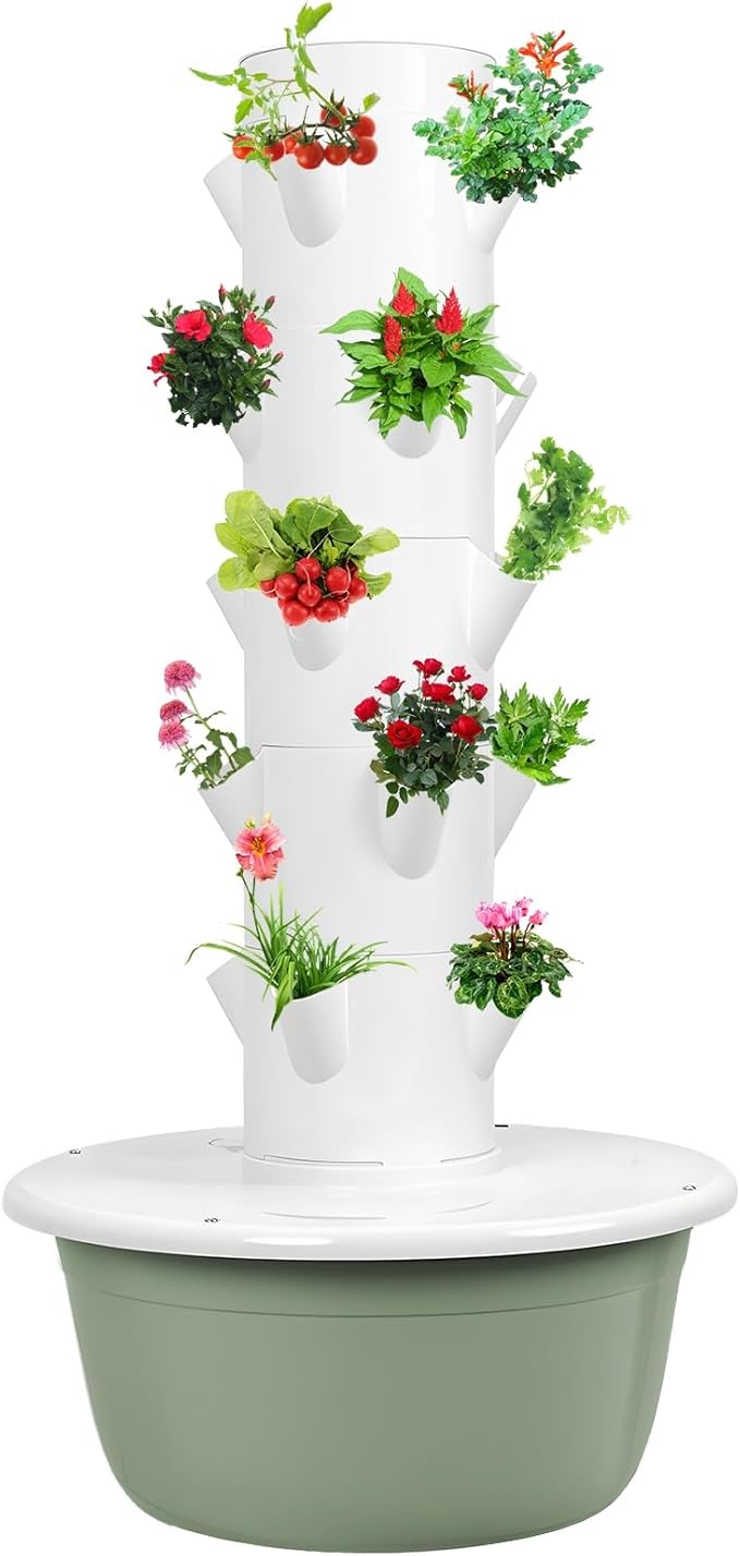 Hydroponics Growing System Hydroponics Growing SysIndoor Vertical Tower Garden Sys KitGrowing TowerVisual Water Levelfor Gardening Lover