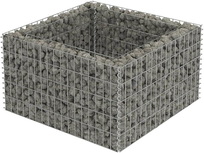 Raised Garden Bed Galvanized Steel Planter Box 35.4 x 35.4 x 19.7 Large Outdoor Planter Raised Bed Garden for Flower and Vegetable Gardens Durable Weather-Resistant for Patio