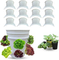12pcs Hydroponic Vertical Gardening Kit – DIY Bucket Planter System for Herbs Lettuce and Vegetables – Made in USA – Space-Saving Indoor/Outdoor Garden Solution