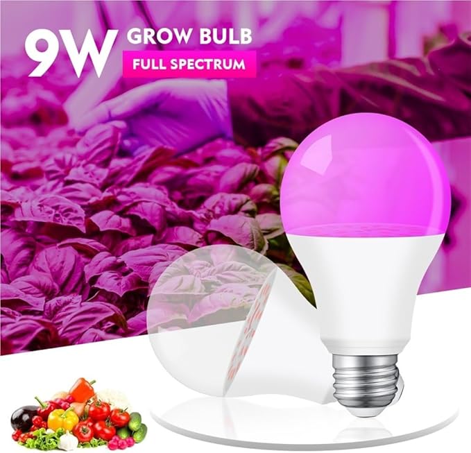 Luopan Indoor Lighting 1/2/4/6pcs/lot LED Plant Growth Lamp 18 LEDs 110V 220V LED Grow Lamp Full Spectrum Indoor Lighting Grow Lights E27 Hydroponic System Grow Box (Color : 4 Pieces)