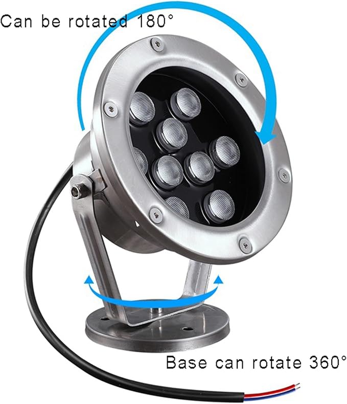 Submersible LED Pond Lights - IP68 Waterproof Low Voltage AC12/24V Underwater Spotlights for Garden and Pool Lighting