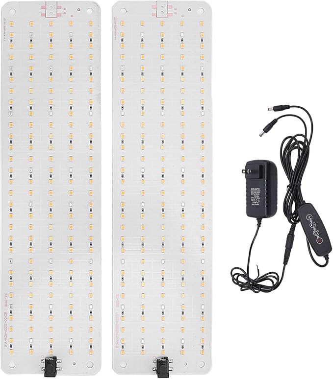 Panel Grow Light 12V 300LED Beads Blue and Red Lights for Plants Plant Grow Light with Timer 3H 6H 12H 6 Gears Brightness for Flowers Vegetables Fruits Indoors Greenhouses