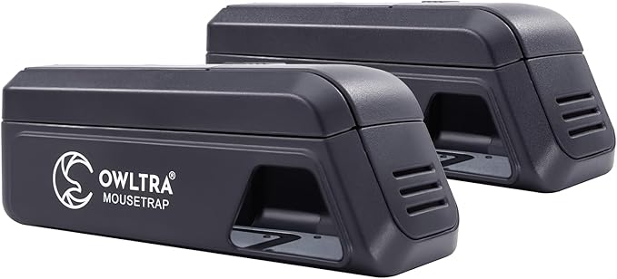 OWLTRA OW-2 Indoor Electric Mouse Trap 2 PCS Instant Kill Rodent Zapper with Pet Safe Trigger Black