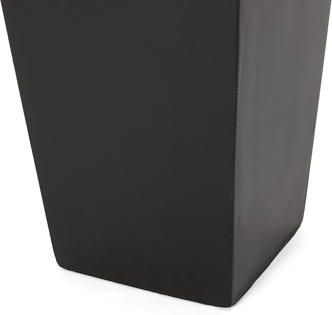13 x 32.5 Outdoor Stone Planter Black