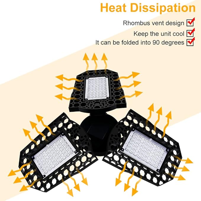 Full Spectrum LED Plant Grow Lamp Foldable 144Leds Plant Light E27 Waterproof Phyto Lamp for Indoor Plant/Seedlings/Greenhouse