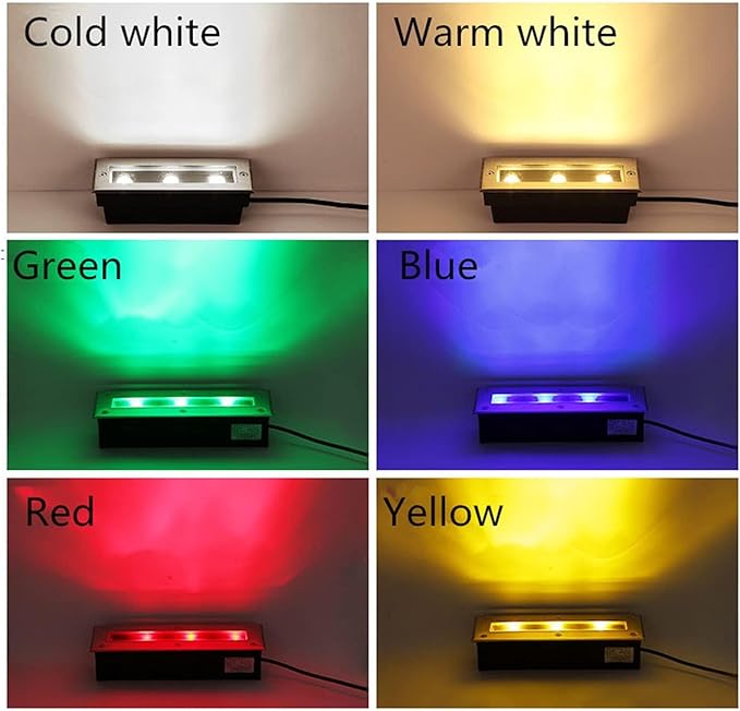 Outdoor Buried Lights - Led Landscape Lights Ip66 Waterproof Long Strip Garden Underground Light Recessed Led Landscape Spotlights for Pathway Patio Step Landscape Li-Green-9W