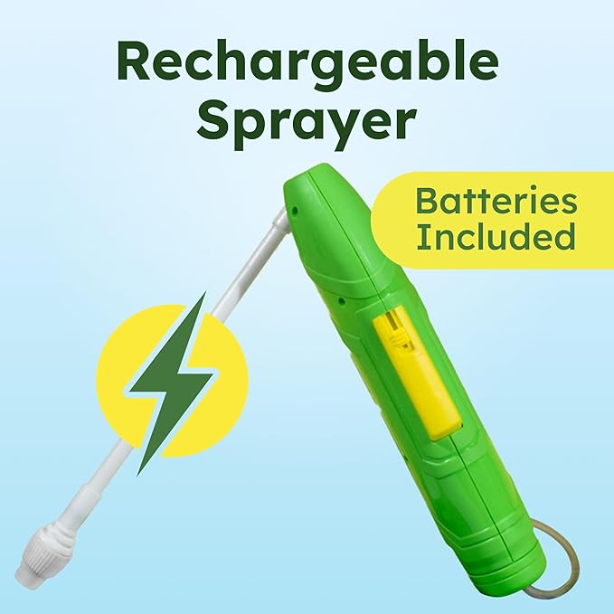BugMD Pest Blaster Kit - Rechargeable Power Sprayer (Batteries Included) 4-Pack Pest Control Essential Oil Concentrates for Indoor &amp Outdoor Use - Plant-Powered Ant Roach Spider &amp Insect Ki