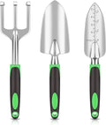 Gardening Tools Heavy Duty Gardening Hand Tools Garden Tool Set Ideal Gardening Gifts for Women Mom Men(Green 3PCS)