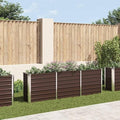 Garden Raised Bed Outdoor planters Garden Bed Planter Boxes Outdoor Suitable for Backyard Patios Flowers Restaurants Galvanized Steel 94.5x15.7x30.3 Brown