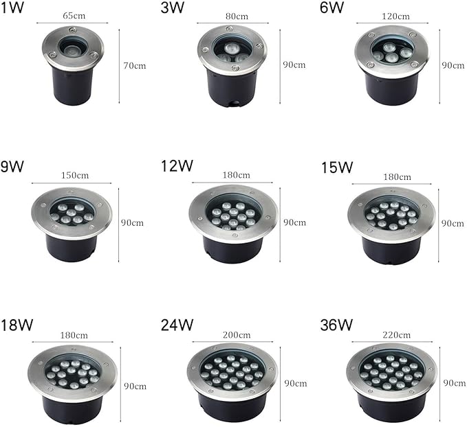LED Landscape Lights 24V Outdoor Buried Lights Ground Spotlight IP67 LED Outdoor Waterproof Embedded Floor Lamp
