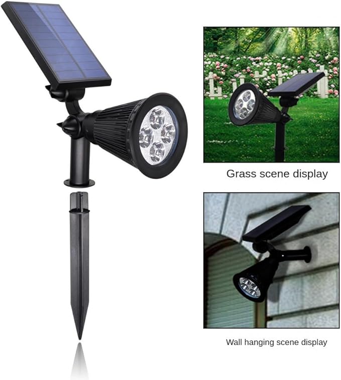 Outdoor Waterproof IP68 Solar Lights Lawn Lights Solar Spotlights with 3 Lighting Modes Suitable for Courtyard Lawn Patio Garden and Pathway Landscape Lighting
