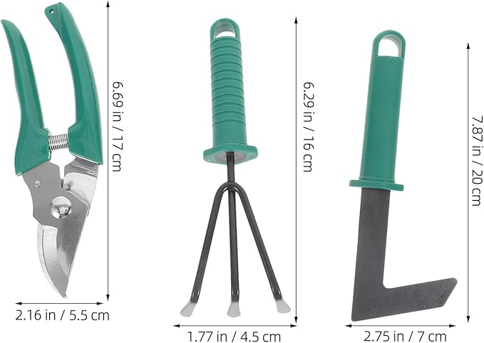 Metal Garden Tool Set 10pcs Heavy Duty Gardening Supplies with Storage Case for Outdoor Planting Pruning Raking and Weeding
