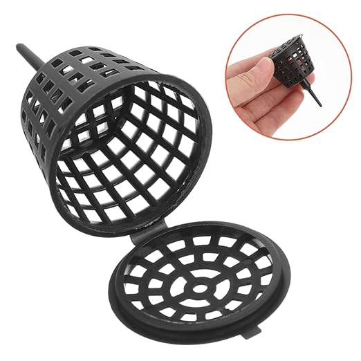 Happyyami 100Pcs Fertilizer Baskets Plastic Portable- Fertilizer Orchid Basket Fertilizer Mesh Basket with Lid Bonsai Fertilizer Box