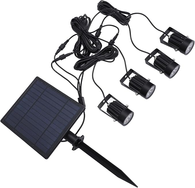 Solar Stake Light 3000K Warm White IP65 Waterproof Outdoor Garden Landscape Lights Solar Powered with Adjustable Spotlight - Weather Automatic On Off Ideal for Yard