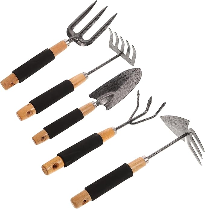 ibasenice 1set Gardening Tools Set Ergonomic Handles Flower Planting Shovels and Rakes for Easy Outdoor Use Design for Comfort and Convenience