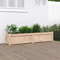 Large Solid Pine Wood Raised Garden Bed 59.1 Square Outdoor Planter Box for Patio Balcony Durable Natural Rustic Finish for Gardening