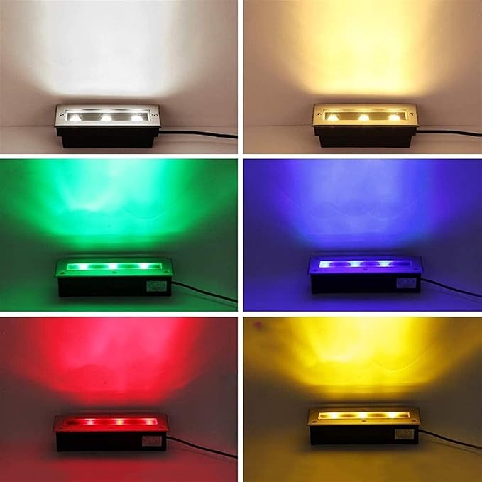 Rectangle Underground Light LED Landscape Light IP65 Waterproof Ground LED Embedded Spotlight(Red6w)
