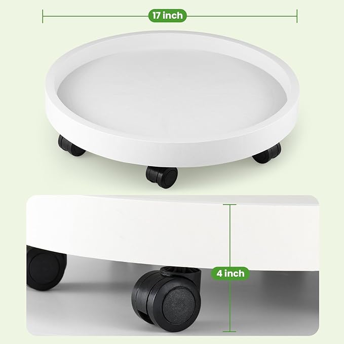 BAOSHISHAN Silent Wheel Mobile Tray for 7-Layer Hydroponics Tower Easy Mobile Heavy-Duty Load-Bearing Floor-Safe Design