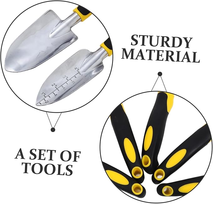 VICASKY 1set Ergonomic Gardening Tool Set Kit Trowel Hand Rake and Small Fork for Easy Planting and Weeding for Indoor and Outdoor Gardening