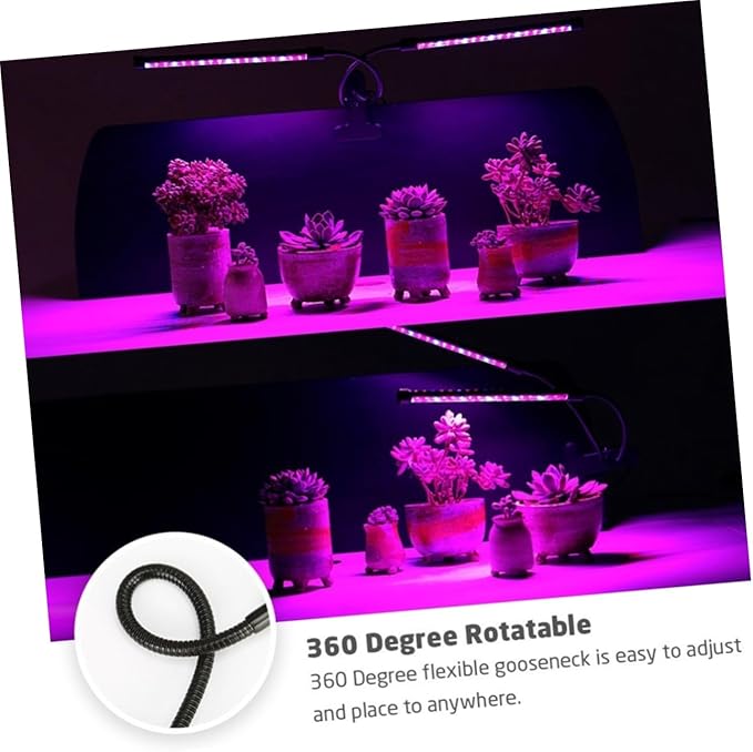 UPKOCH 9w Adjustable Led Grow Light Dimmable Levels Timer for Indoor Plants for Fruit Vegetable Growth Uv Grow Lights