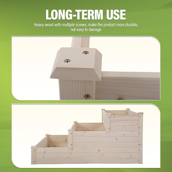Premium Wooden Garden Bed Raised Planter Box Outdoor Patio Gardening Planter Garden Box