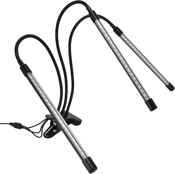 Indoor Plants Grow Light 5V USB Powered Adjustable Gooseneck Garden Lamp - Flexible 360 - Degree Design Automatic Timing Ideal for Indoor Growing