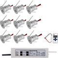 Colorful 1W LED Spotlight 12V 1W RGB Mini Led Downlight Lighting angle 30° with Transformer 9Pack 20x25mm