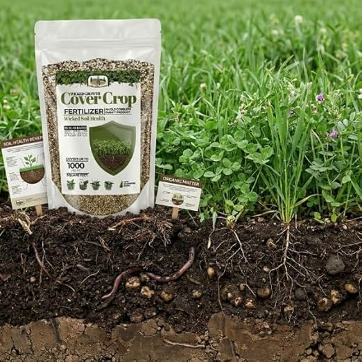 Old Cobblers Farm™ Wicked Growth Cover Crops Fertilizer – Enhances Soil Quality and Supports a Healthy Soil Balance for Thriving Growth Between Plantings (5 lbs | 10 lbs | 15 lbs | 20 lbs) (5 lbs)