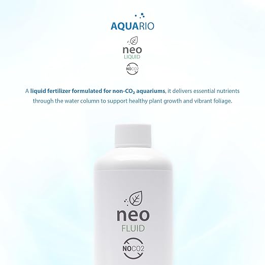 NeoFluid No CO2 - All-in-One Liquid Fertilizer for Freshwater Planted Tanks Easy-to-Use Aquarium Plant Nutrient Solution with Nitrogen Phosphorus Potassium Iron Trace Minerals - 300ml