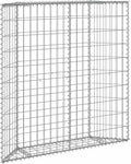 vidaXL Trapezoid Gabion Raised Bed Galvanized Steel 39.4 X 7.9 X 39.4 in Weather Resistant Planter Outdoor Modern Flower Vegetables Gardening Ideal for Spaces Planters Walls Baskets Garden Metal
